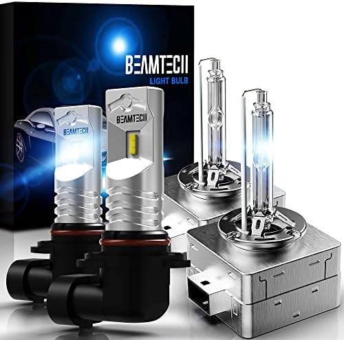 BEAMTECH H10 Led Сијалица за Магла+BEAMTECH D1S 6000K СКРИЕНИ Светилки