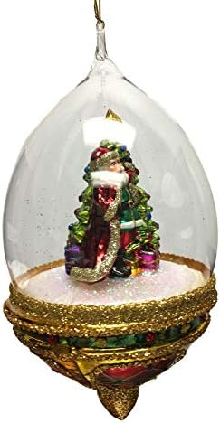 Дедо Мраз од новогодишна елка во стакло купола, лак за полски дрво, го направи Полска