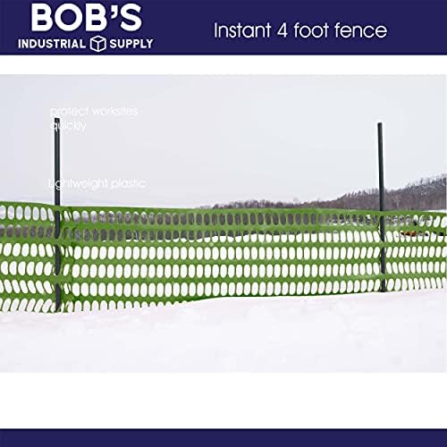 Безбедносна ограда од 4 стапки - пластична ограда од 100 метри за градежни мечување на мечување на миленичиња и мечување на настани, зелена боја
