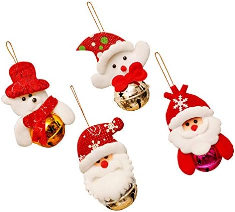 Нубестиј Рожвител Орнамент 4 парчиња прстенести bellвона добро звучно памучно новогодишно дрво што виси sвона Божиќни приврзоци што висат приврзоци Муекос де Пелуче