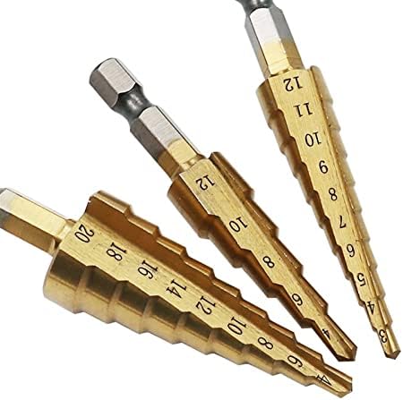 Anifm челик чекор вежба битови 3-12mm 4-12mm 4-20mm чекори за сечење алатки за напојување со метални метални метали