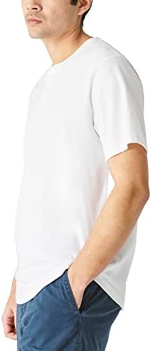 Среќен бренд за кратки ракави за мажи Пима Хенли