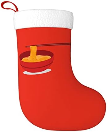 Вејмеј тестенини Рамен Божиќно порибување 18 инчи Божиќ што виси чорап класичен празник за украсување чорапи