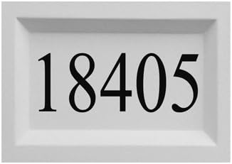 Персонализирана плакета за адреси со блокови на адреси на ABC. 12 x 15 вдлабнат стил. Пред-каст камен. Врежан знак за поштенско сандаче.
