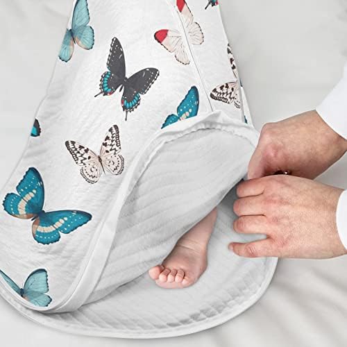 VVFELIXL вреќа за спиење за новородени бебиња - Шарени пеперутки Беспрекорно бебе што може да се носат - Торба за спиење на транзиција за новороденче - костум за спиење з