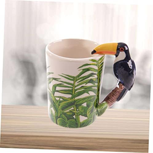 Bestonzon керамичко кафе кригла керамички кафе чаши 3 парчиња цртан филм птици кригла Порцелански чај животински чаши керамичка вода Д подароци- деца смешни дрвенца ка?