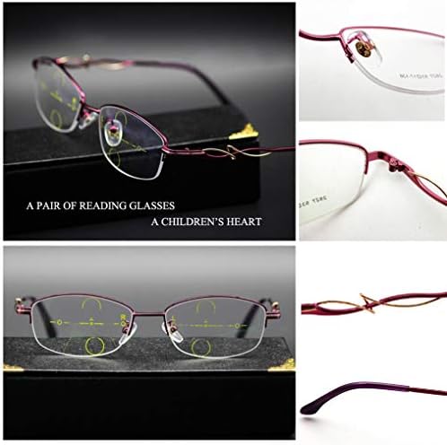 Хорв Прогресивни Очила За Читање Со Повеќе Фокуси, Жени Далеку И Близу Очила со Двојна употреба, Виолетова/Црна/Црвена/Розова