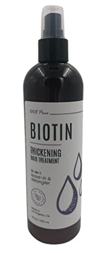 Прилагодена природа чиста биотин задебелување на косата 10-во-1 Остави во & detangler-12 fl. Оз.