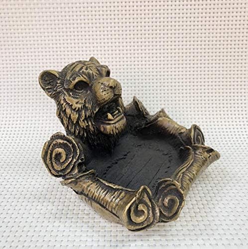 Замтац месинг антички пепел декорација тигар глава пенкало миење дома декорација мебел античка бронзена колекција