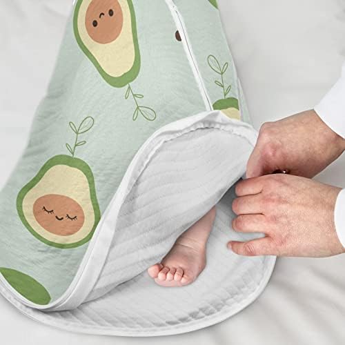 VVFELIXL вреќа за спиење за новородени бебиња, цртани филмови авокадо точки бебешки носење ќебе, вреќа за спиење на транзиција за новороденче, костум за спиење за дете ?