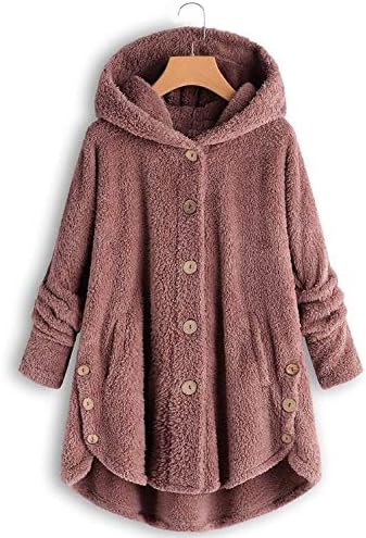 Есенска облека за жени жени руно јакна Зимски бомбаш со долг ракав faux sherpa fuzzy обичен поштенски палто на палто