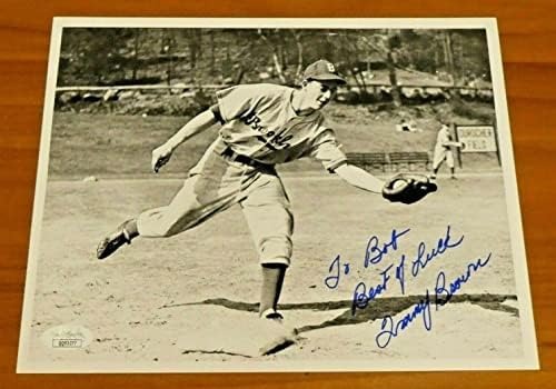 Томи Браун потпиша гроздобер бејзбол 8x10 фотографија со JSA COA - Автограмирани фотографии од MLB
