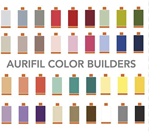 Градител на боја на Aurifil мај 2020 година Пинк памук Мако 50WT 3 Spools: 2410+2425+2530