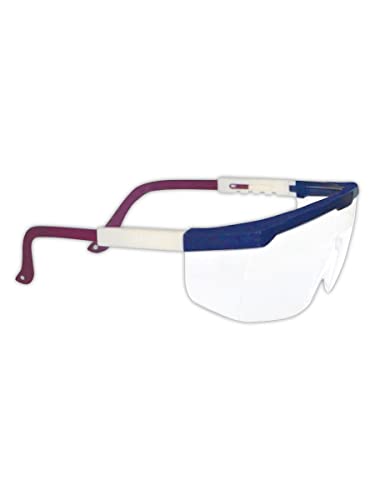Магид Y30RWBC Gemstone Sapphire Заштитни очила, чисти леќи и црвена/бела/сина рамка