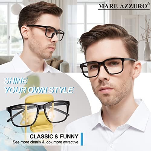 Маре Азуро преголеми очила за читање мажи големи квадратни читатели 1.0 1,25 1,5 1,75 2.0 2.25 2.5 2.75 3.0 3.5 4.0 5.0 6.0