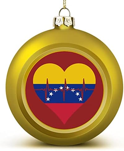 Loveубов Венецуела, Божиќна топка, божиќна топка, распрскувачки украси за висечки украси за украси за забави од камин од дрво 4 парчиња