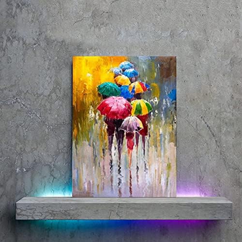 Апстрактна wallидна уметност Апстрактна шарена чадор пејзаж масло сликарство8x10inch