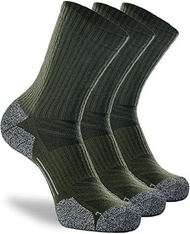 CWVLC Чорапи за пешачење по екипажот, перница, влага за влага, чорапи за чизми за компресија на лакот