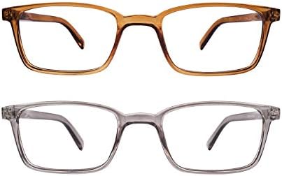 зингфокал Сина Светлина Блокирање Очила 2 Пакет Квадратни Компјутерски Игри Очила За Жени Мажи Против Напрегање На Очите Главоболка Очила За Читање Без Рецепт