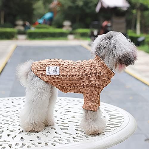 Џемпер за кучиња yaodhaod плетена желка топла кученца џемпер пуловер зимска симпатична класична мачка џемпер кучиња облека палто за домашно милениче за домашно милен?