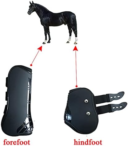 N/A 4 парчиња предни задни чизми за нозе чизми за коњи коњички предни нозе чувари на коњички тетива за заштита на коњи