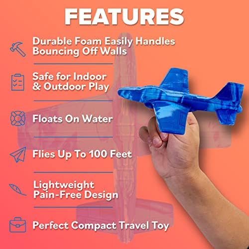 Авионски играчки со авиони за деца: Најдобар стиропор со авион едриличар на отворено играчки за момчиња и девојчиња во сите возрасти. Лесно фрлање воздушни авиони ?