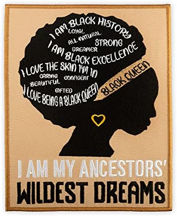 Црна кралица, лепенка, моите предци најлуди соништа, црна историја горда, извезено железо на, 7,6 x 9,5 инчи