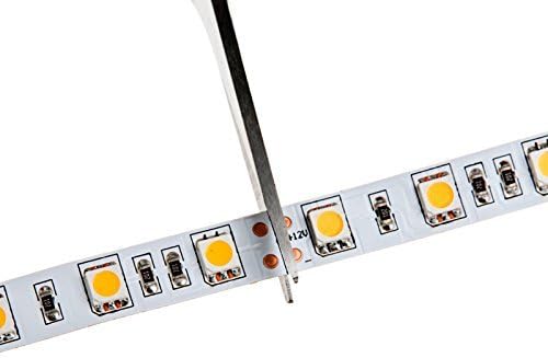 LED LED лента за лента предводена од 5M300TAD-WW27, 5m 16,4ft 5400lm 12V DC 72W IP33 LED лента, топла бела 2700K, 2-пакет