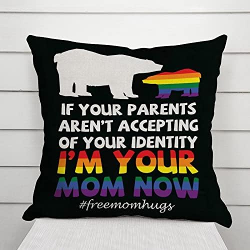 Јас сум твојата мајка сега носам геј бебе фрли перница капа за романтична перница за родова еднаквост ЛГБТК геј гордост лезбејска перница за прекривка квадратна д?