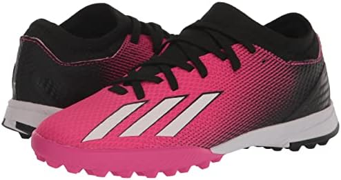 Adidas x Speedportal.3 Фудбалски чевли со трева, тимски шок розова/нула металик/црна, 1 американска унисекс мало дете