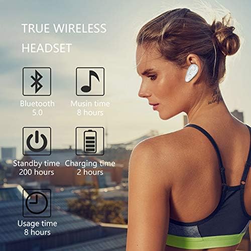 Kendir Bluetooth Earpiece, v5.0 безжични слушалки за слушалки за слушалки 8 ч.