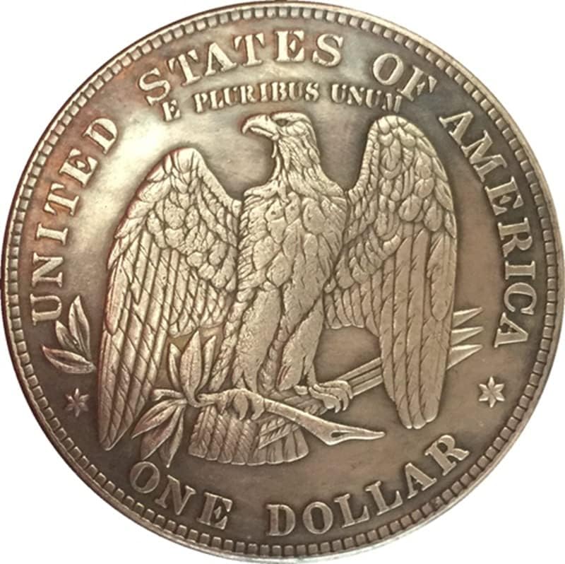 1879 Американски Комеморативни Монети Монета Бакар Сребро Позлатени Антички Сребрен Долар Странски Комеморативни Монети Монети Занаети