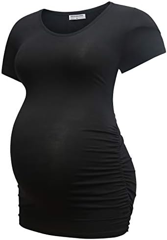 Мечкино Земјиште Женска Породилна Маица 3 Пакувања Класична Странична Рушена Маичка Врвна Облека За Бременост На Мама