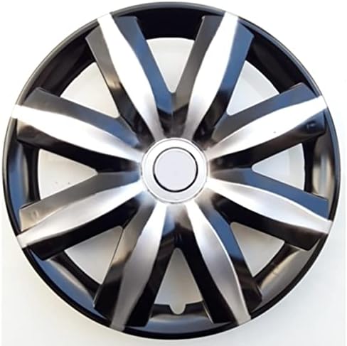 Копри сет од покривка од 4 тркала од 14 инчи сребро -блак Hubcap Snap -on одговара на Хонда