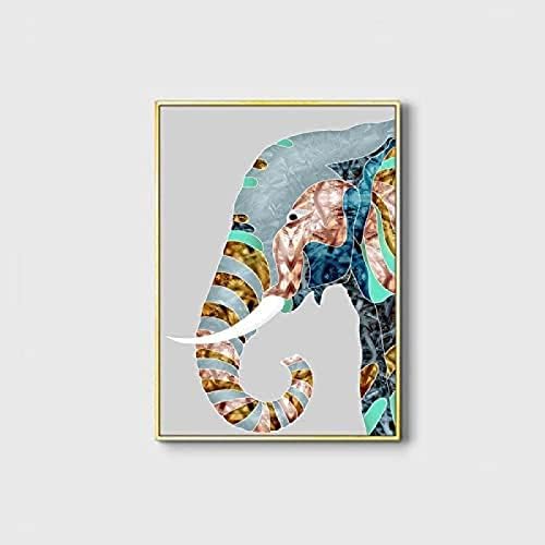 DIY боја по броеви за возрасни почетник 5D цртан филм слон дијамантски сликарство животински слон дијамантски вез вкрстен бод комплет животински слики Rhinestone mosaic дек?