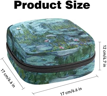 Моне сликарство вода лилјани санитарна торба за складирање на салфетки менструална торба за подлога преносна менструална чаша торбичка со патент за тинејџери жен