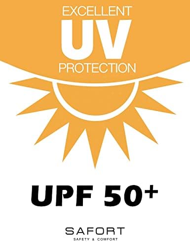 Safort Men's upf 50+ Сонце за заштита од сонце со џеб со долги ракави маица за трчање, риболов, пешачење