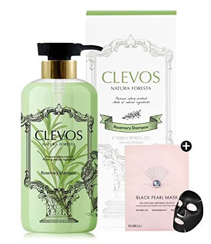 Clevos Clevos Natura Foresta Сите природни органски шампони за нормални, мрсни, чувствителни, чешачки типови на скалпи, без сулфат, без суровост, верификувана EWG | Розмари, 17,92 fl oz
