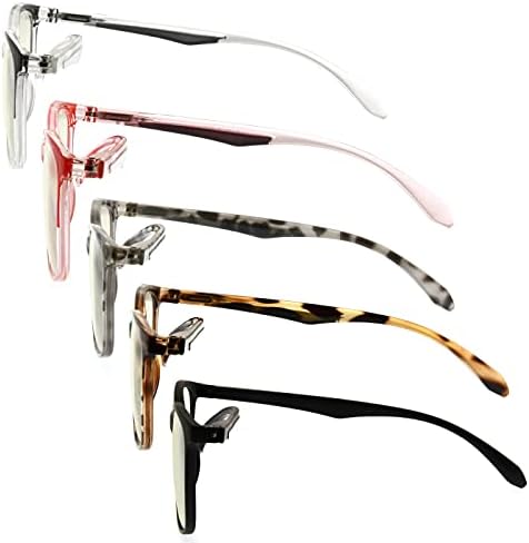Очила 5-пакет Сина Светлина Филтер Очила Жени-Мода Компјутерски Очила за Читање +2.50