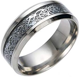Машки змеј Тунгестн карбид прстен за венчавка ветување стрес Ослободување на венчален прстен вметнат чекор до удобност