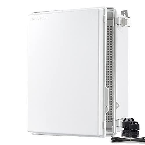 Водоотпорна кутија за водоотпорно куќиште на Gitruax 15,8 × 11,8 × 7 Отворено спојување кутија Пластична ABS и транспарентен капак на проектот кутија-сиво