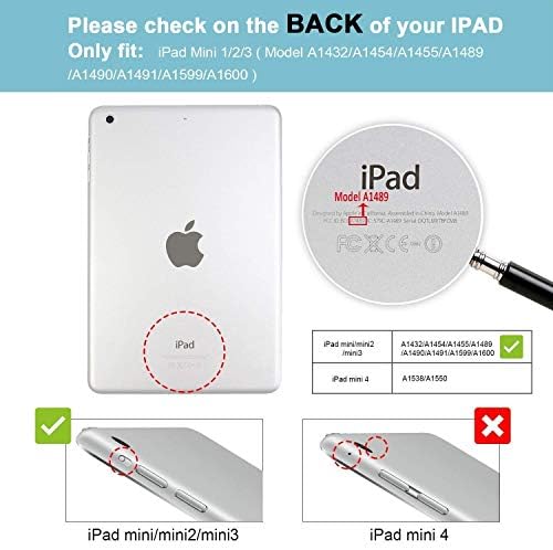 ProCase Црна iPad Мини 1 2 3 Тенок Лесен Случај Пакет со [6 Пакет] Црна Ултра Тенок Веб Камера Покритие Слајд За Лаптоп Телефон