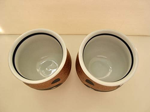 Мино Опрема Јапонски Н3, 5 Инчи 11.8 Целосна Течност Унци Керамички Суши Чаши Чај Симпатична Кафеава Тануки Ракун Куче Момче И Девојка Во Собата на 2 Направени Во Јапон