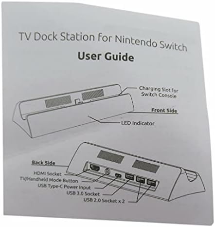 Jrshome Premium Adapter Charging Coom компатибилен за Nintendo Switch