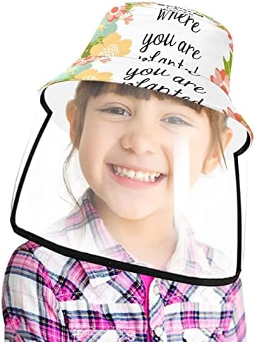 Заштитна капа за возрасни со штит за лице, рибарска капа Анти сонце капаче, акварел фустан за усни модна шема