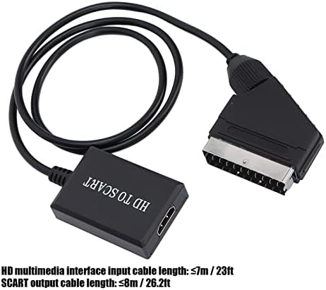 HDMI До SCART Конвертор, HD Дигитално Видео HDMI До Аналогно Видео И L/R Аудио Адаптер Поддршка DVI, ЗА CRT/VHS/DVD CVBS Игра