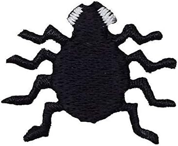 Црн пајак Ноќта на вештерките инсекти извезено железо на лепенка