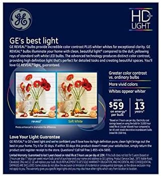 GE Открие 40-Вати EQ Боја-Подобрување Затемнети Свеќа Сијалица