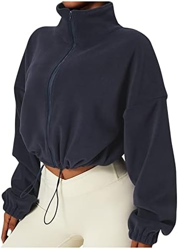 Chrortенски кардиган кратка јакна со долги ракави патент желка врат палто, обичен пролетен работен канцелариски блузи, блузи