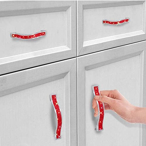 Отостар 6 пакет фиоки за фиоки се повлекува со завртки што ги тресат копчињата за кристална врата влечат за гардероба за гардероба кујна кујна шкаф спална соба бања